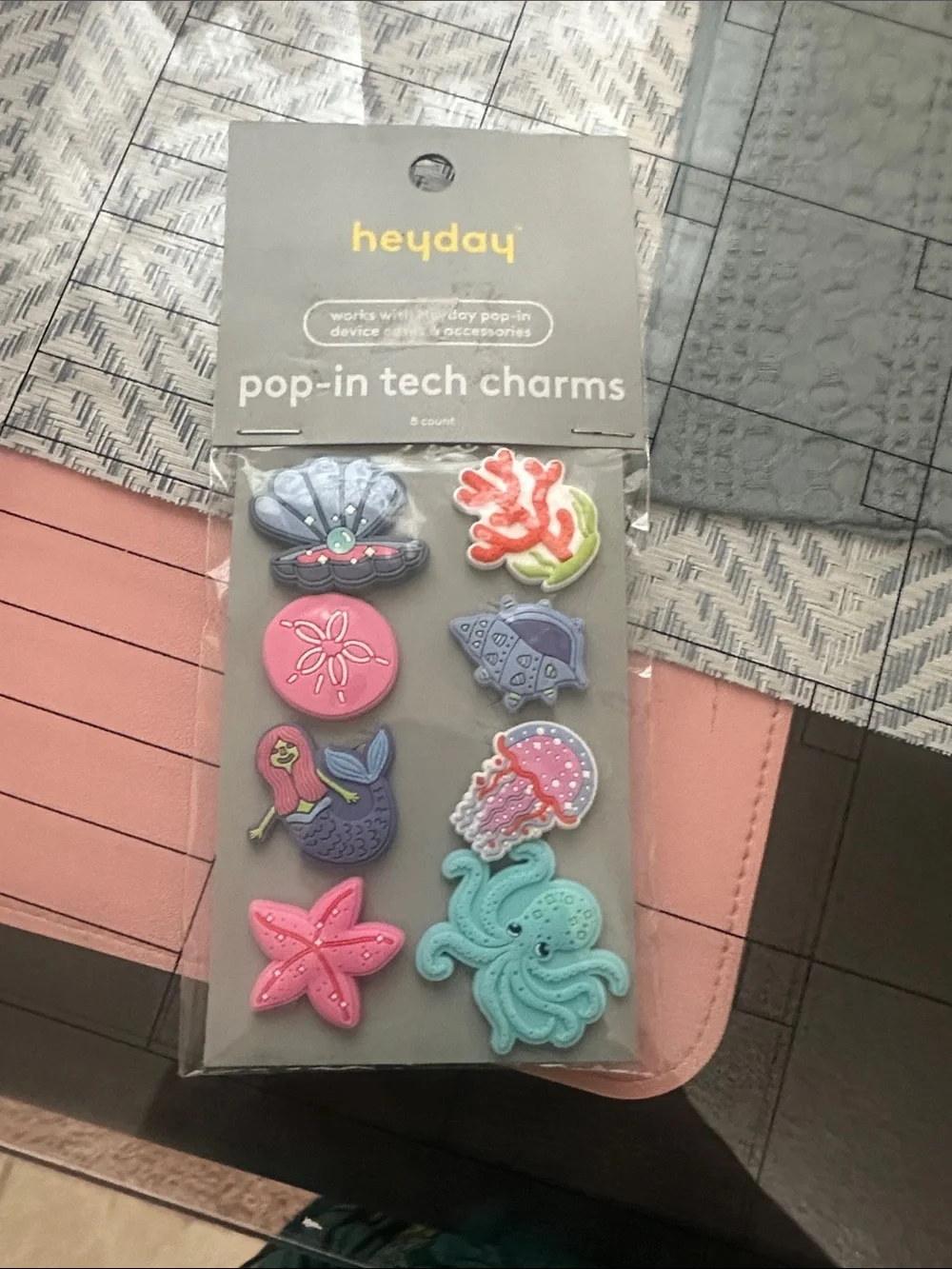 heyday Pop-In Tech Charms - Pink, Blue, Teal, Coral NWT